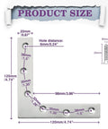 Pro Level Stainless Steel L Brackets For Wood With Smooth Brushed Finish Built Tough Heavy Duty Corner Braces size diagram