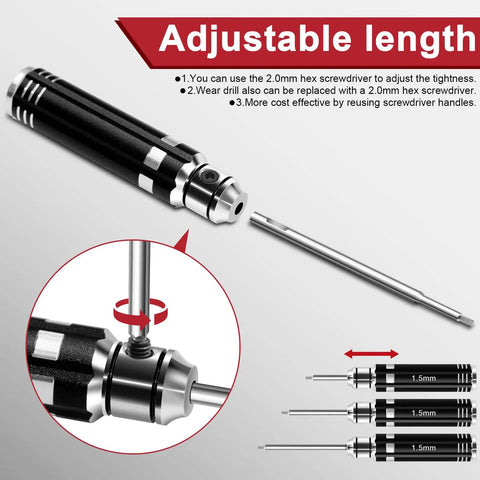 Must-Have Compact 12-Piece RC Tool Kit With Short Handle And Quick Change Hex Phillips Flat Nut Drivers Pliers Wrench Anti-Static Tweezers And Magnetic Tray For 1/18 And 1/24 Micro Crawlers Like SCX24 TRX4M Axial Traxxas Losi Mini-T 2.0 FMS