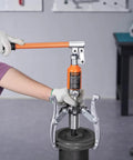 Hydraulic Gear Puller Kit With 5 Ton Capacity And 8 Inch Jaw in use, showing 2 jaw configuration for machine repair.