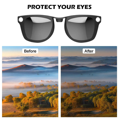 4 Pack Polarized Clip On Lenses For Meta Wayfarer Gen 2 Smart Glasses M Size 50 22 RW4006 RW4012 UV Protection before-after image
