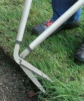 Person using Long Handle Edging Shears For Lawn And Garden, Heavy Duty Border Shears With Nonstick Coated Blades, Sharp Rust Resistant Lawn Edge Cutter, 80 Cm Reach For Easy Yard Borders And Edges on grass