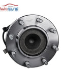 Top view of Chevy Express And GMC Savana Front Wheel Hub And Bearing Assembly 8 Lug With ABS For 2003 To 2017 Vans Replacement Upgrade