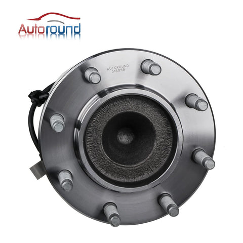 Top view of Chevy Express And GMC Savana Front Wheel Hub And Bearing Assembly 8 Lug With ABS For 2003 To 2017 Vans Replacement Upgrade