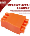 Front view of orange TIGERSGATE double-headed cam/crank shaft locking tool for Harley Twin Cam/Milwaukee-8 engines