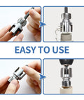 2-In-1 Internal And External Pipe Threader For Home Plumbing With One Half Inch And Three Quarter Inch Dies PVC Pipe Thread Cutter in use
