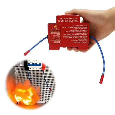 Heat Trip Automatic Fire Suppressor For Truck Engine Compartment Featuring Slick Snap On Install, compact design and trigger line.