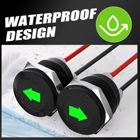 12V LED Turn Signal Indicators 2 Pack Waterproof Panel Mount Lights With Left And Right Arrows For Car Dash And Boat Use High Brightness