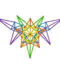 Magnetic Building Blocks Set 165 Pieces With 2.3 Inch Magnet Sticks And Non Magnetic Balls, 3D STEM construction star shape