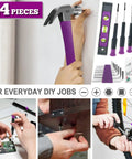 44 Piece 4V Cordless Screwdriver Tool Kit Set in Pink for Women with pliers, hammer, DIY tools for home repairs, Ladycraft