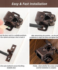 Easy installation of Tough As Nails Cabinet Door Latch And Double Roller Catch Hardware in brown antique copper finish.