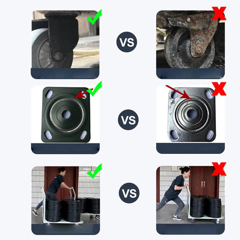 Mavvilo Heavy-Duty 3-Inch Swivel Caster Wheels for Furniture & Industrial Use durable steel plate bracket comparison