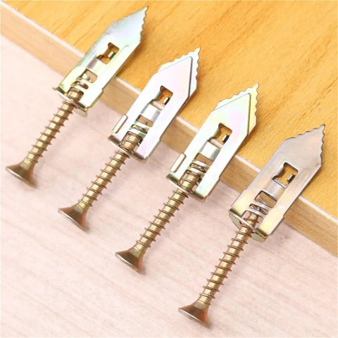 200 Piece Self Drilling Drywall Anchors And Screws Kit With Quick Install No Drill Or Holes In Wall For Picture Hangers Shelves Cabinets And DIY Furniture Fixes Easy Peasy, metal anchors and screws