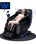 Woman relaxing in 57-Inch SL-Track 4D Massage Chair With Full Body Zero Gravity Recliner Shiatsu Heat AI Voice Control