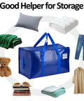 Waterproof Storage Bags 2 Pack Large Organizer Bags For Clothes, Blankets, And Laundry, Perfect For Moving, 65 Lb Load Capacity.