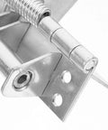 Spring Loaded Cabinet Door Hinge 90 Degree Cold Rolled Steel Construction for Kitchen Cabinets close-up view of hinge and spring