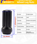 Diagram of Ford 24 Pack 14x2.0 Spline Lug Nuts With 60 Degree Conical Seats XL Diver Style For Aftermarket Aluminum Wheels
