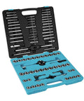 76 Piece Tap And Die Set For Metric And Standard Threads Rethreading Kit in durable GCr15 steel case for DIY metalworking