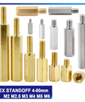 Brass Hex Standoff Assortment Kit for M2 to M6 Male and Female PCB Spacers with Brass and 304 Stainless Options Solid Electronics Mounting Gear for DIY Projects and Pro Builds, hex standoffs 4-80mm