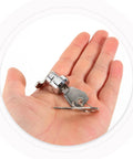 Stainless Steel Cam Lock For Cash Registers And Security Devices in hand, showing keys and zinc alloy material