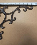 Built Tough Cast Iron Shelf Bracket Set 10 By 10 Inches With Ornate Fleur De Lis Design Decorative Wall Shelf Support