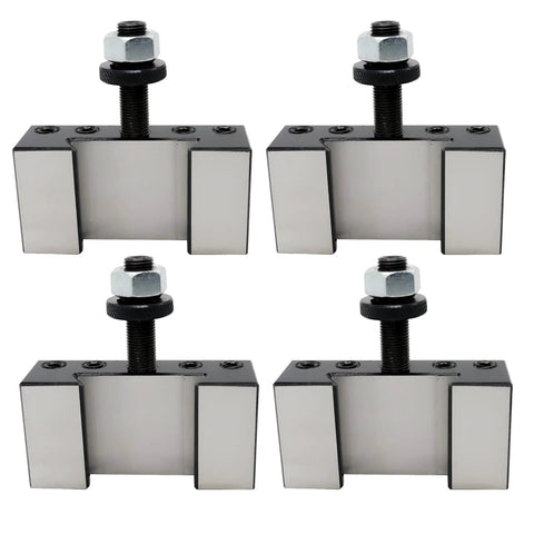 Four Piece Quick Change Tool Post 250-101 Turning Holder For Lathe, Rust Resistant Steel, Fits 250-100 and 250-111