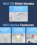 Non Electric Bidet Attachment For Toilet Seat With Adjustable Water Pressure And Rear Wash Single Nozzle No Fuss Install
