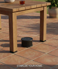 Outdoor wooden table with level up your furniture with adjustable leg levelers and sponge base stabilizers for uneven floors a 4 pack.