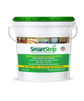Smart Strip labeled one gallon bucket, features "Advanced Paint Remover For Acrylic Latex Oil And Water Based Coatings Non Caustic Formula Indoor Outdoor Contractor And DIY Friendly One Gallon For Tough Jobs At Home Or On Site" in text.