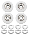 Nylon Ball Bearing Guide Pulley Kit 4 Pack With Round Idler Pulleys And Double Metal Sealed Bearings 8x31.5x9mm ID 8mm OD 31.5mm Width 9mm