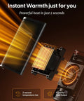 Powerful 1500W Portable Space Heater With Thermostat 70 Degree Oscillation showcasing internal heating components