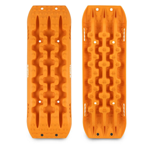 Beefed Up Off Road Recovery Traction Tracks For Sand Snow Mud 4x4 Vehicles Orange Nylon Tire Ladder With U Shaped Grip