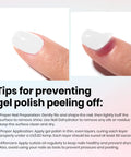 Close-up of nail with HEMA Free Gel Polish Set With Base Coat And Top Coat For Sensitive Nails White Gel Nail Polish 15ml applied.