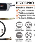 Handheld Power Concrete Vibrator 950W 13000 RPM With Two And A Half Meter Shaft Pencil Vibrator with lock-on button and accessories