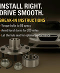 Front Wheel Hub Repair Kit WH930583K for 2007-2016 Acura Honda CR-V RDX shown with installation tips and car backdrop