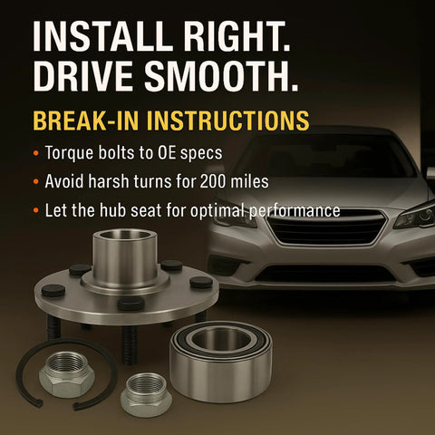 Front Wheel Hub Repair Kit WH930583K for 2007-2016 Acura Honda CR-V RDX shown with installation tips and car backdrop