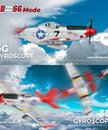 P51 Mustang 4 Channel RC Airplane With Lights, 6G and 3D Brushless Power, 2.4G Remote Control Aircraft in flight