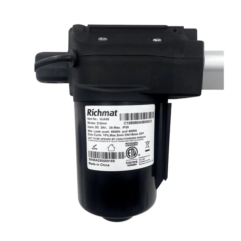 Rugged Electric Lift Chair Actuator Motor Replacement Compatible With Hja58 Gm1450Lm For Recliners close-up view showing motor specifications.