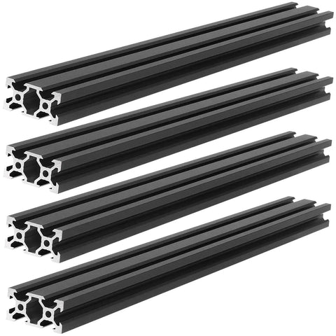 4 Pack 2040 Aluminum Profile Extrusion V Slot Linear Rail Guide Frame 400mm Anodized Black For 3D Printer Laser Engraving Machine And CNC DIY Projects Built Tough And Precision Ready