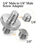 Six Pack 1/4 Inch Male To Male Threaded Adapter Screw Extender For Camera Cage And Light Stand Hella Durable Knurled Alloy Grip Smooth Mounting Hardware