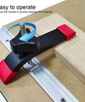 Heavy Duty T Track Clamp And Hold Down Jig With Black Oxide Finish for wood stabilization on chute track