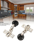 Soft Close Cabinet Hinges 26mm For Glass Doors 2 Pack Easy Install Hardware Cold Rolled Steel Durable Cabinet Door Hinges