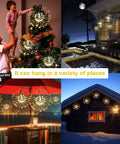 Lit 4 Pack Firework LED Copper Wire Star String Lights With Remote used for tree decoration, patio, gazebo, and house exteriors.