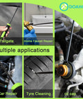 Image of a 12 Piece Automotive Hook And Pick Tool Set With Long And Mini Picks For Precision Oil Seal Gasket And O Ring Removal In Tight Engine Spaces Pro Grade Auto Repair Essentials used in various applications like tailgate, home faucet repair, car repair, tyre cleaning, and oil cap work.