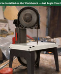 Portable Band Saw Stand Table For Milwaukee Band Saws Built For Milwaukee Models 6232 6238 2729 M18 Series Powder Coated Finish Beefed Up Heavy Duty Support Saw Not Included.