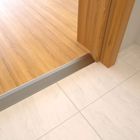 The Heavy Duty Aluminum Transition Strip 36 Inch Doorway Ramp Reducer For Wheelchair Thresholds Smooth Ride Aviation Solid Gray Aluminum Flooring Quick Install, view at doorway.