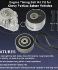 Engine Timing Belt Kit With Water Pump For 2009 To 2018 Chevy Cruze Sonic Aveo Aveo5 components