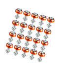 20 Piece Aluminum Alloy License Plate Bolt Screw Nuts For Car And Bike Orange Vehicle Components Universal Fit With M6x1 Thread Size 6mm Diameter 20mm Length Ideal For Mudguards Bumpers Headlights And License Plate Frames