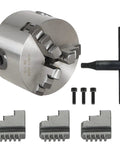 K11-80 3 Inch 3 Jaw Self Centering Lathe Chuck For CNC Drilling Milling Machine With Two Sets Of Hardened Steel Jaws Built For Pros