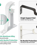 Comparison of Heavy Duty White Curtain Rod Brackets Set Of 4 For One Inch Drapery Rods with weaker single rod holder