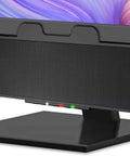 USB And Bluetooth Speaker Bar For PC With Built-In Speakerphone, Clamps To Monitors Up To 2 Inch Thick, 20 Watt Desk Speaker System